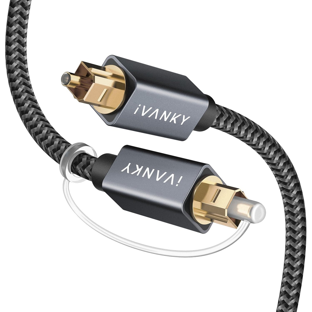 IVANKY Optical Audio Cable 10ft, Toslink Fiber Optic S/PDIF Digital Audio