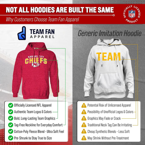 NFL Starting Fresh Fleece Hoodie - Pro Football Pullover Sweatshirt