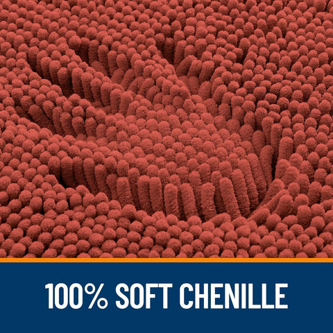OLANLY Toilet Rugs U-Shaped 24x20, Soft Absorbent Chenille Contour Rugs