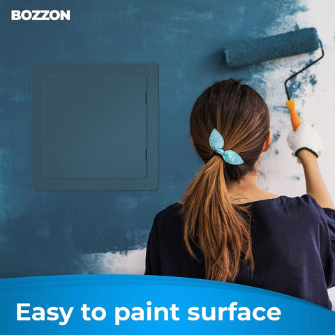 BOZZON Access Panel for Drywall - 12 x 12 in - Wall Hole Cover - Access Door - Plumbing Access Panel for Drywall - Heavy Durable Plastic White