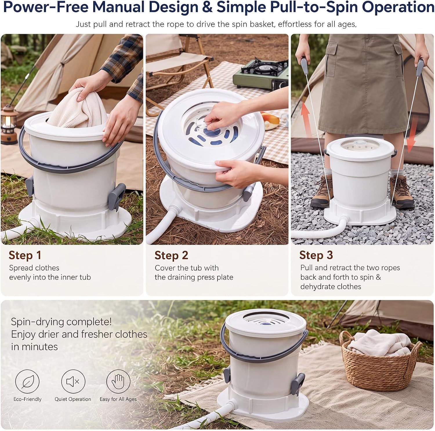 Manual Portable Clothes Spinner