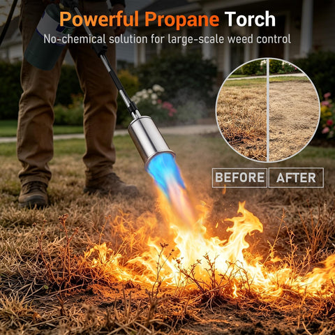 Sondiko Propane Torch Weed Burner with 10 FT Hose, High Output Weed Torch