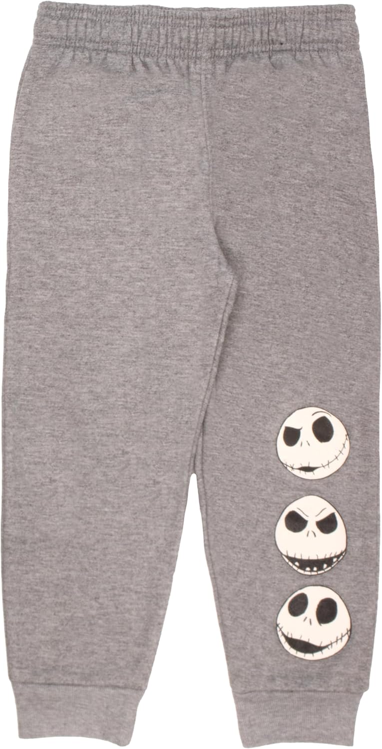 Disney Nightmare Before Christmas Boys Matching Sets Pullover Hoodie and Jogger Fleece Set Jack Skellington Graphic Logo