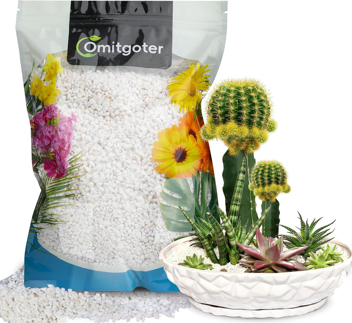 Horticultural Perlite for Plants 1qt, All Natural Horticultural Soil Additive Conditioner Mix, Improve Ventilation and Drainage, Enhance Soil Health and Root Growth