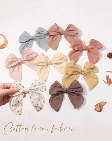doboi 8PCS Baby Girls Hair Clips Fable Hair Bows