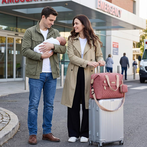 Pritent Diaper Bag Tote Waterproof Maternity Baby Bags with Pacifier Case