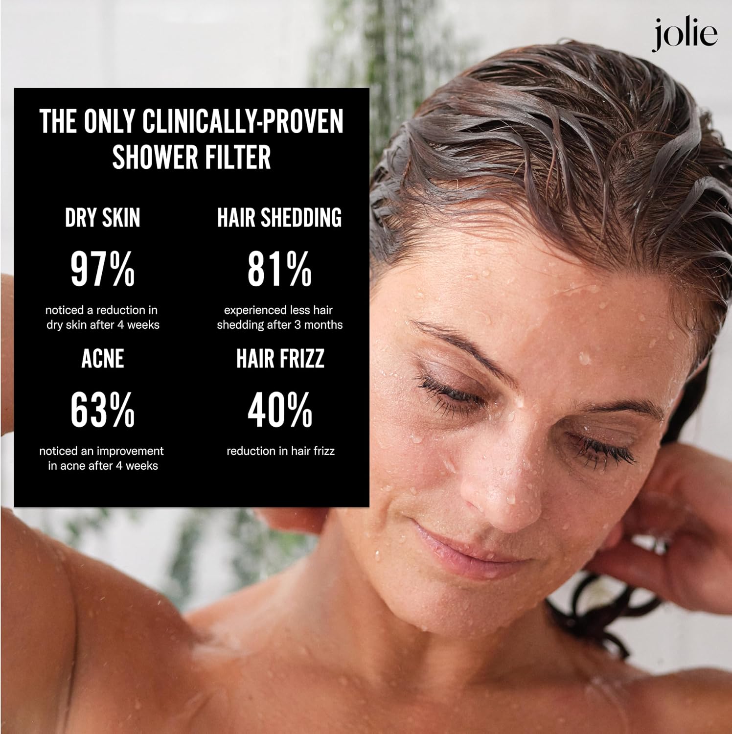 Jolie Replacement Shower Filter for Filtered Showerhead, Hair & Skin
