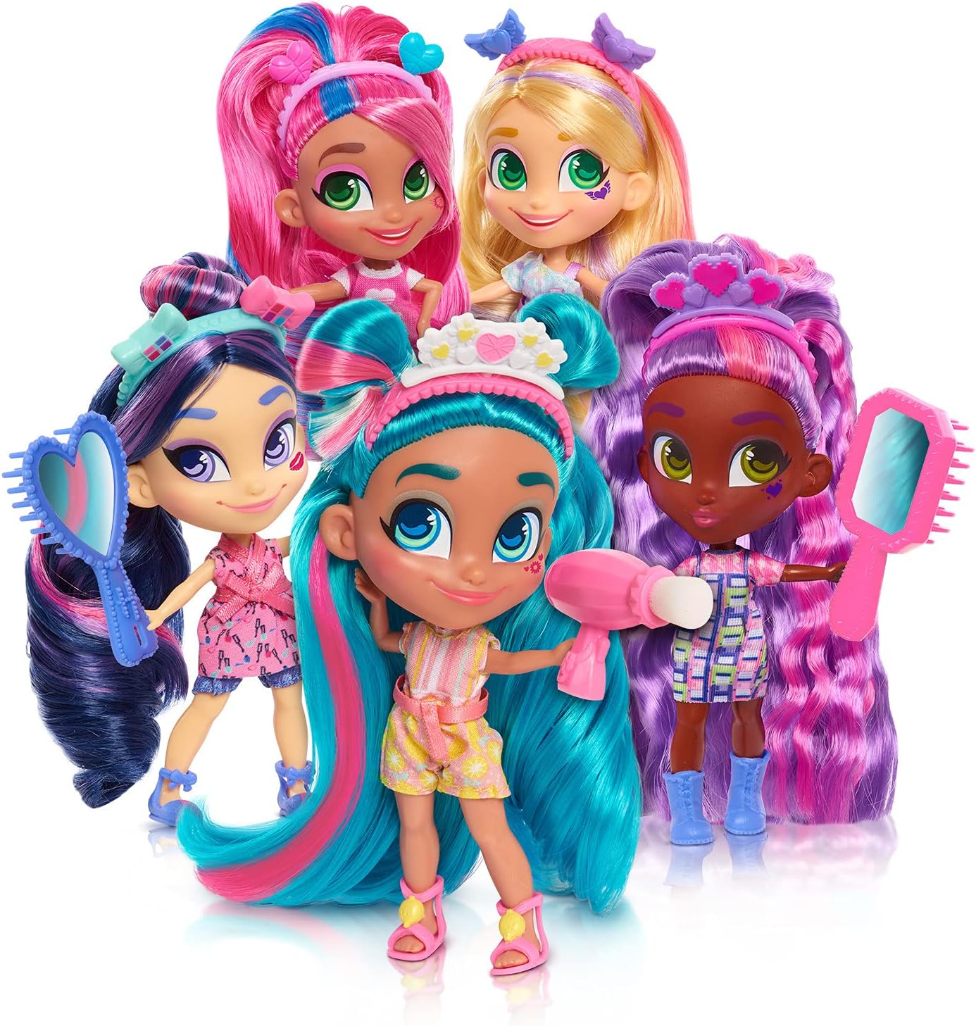 Hairdorables Collectible Doll Color Magic Blow Dry Besties Series 6, styles and case colors may vary, each sold separately, Kids Toys for Ages 3 Up by Just Play