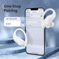 Bluetooth Headphones Wireless Earbuds 90Hrs Playtime Ear Buds IPX7 Waterproof Sports Earphones with Wireless Charging Case & Over-ear Earhooks LED Power Display Stereo Bass Headset for Workout White