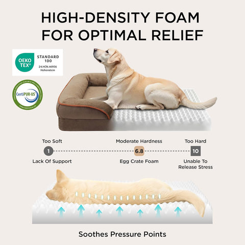 Bedsure Orthopedic Dog Beds for Medium Dogs with Removable Washable Cover