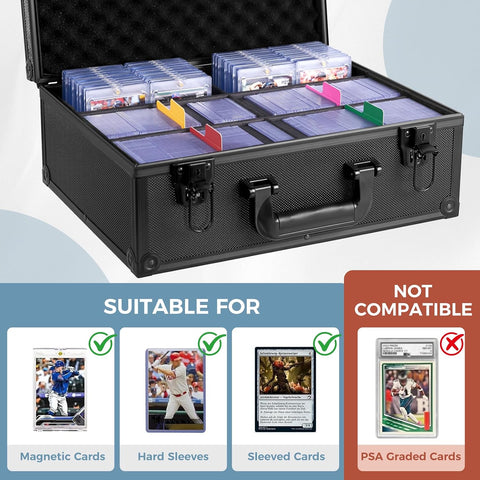 Trading Card Storage Box for 3" x 4" Top Loaders 610+, Sports Cards Case