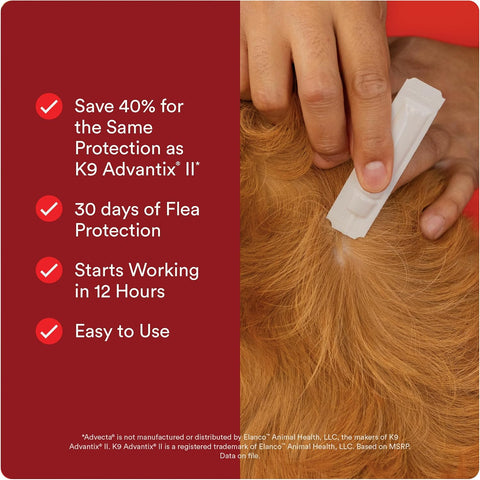 Advecta Ultra Flea and Tick Topical for Dogs 21-55 lbs, 6-Mo Supply
