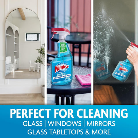 Windex Glass & Window Cleaner Spray Bottle, Original, 23 oz