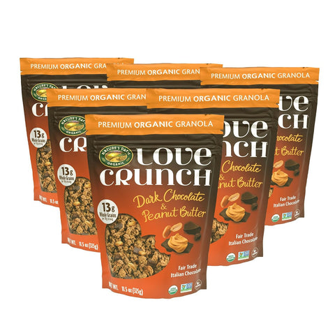 Love Crunch Dark Chocolate & Peanut Butter Granola, 11.5 oz (Pack of 6)