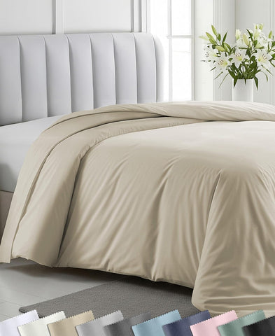 California Design Den Luxury Twin XL Duvet Cover, Beige