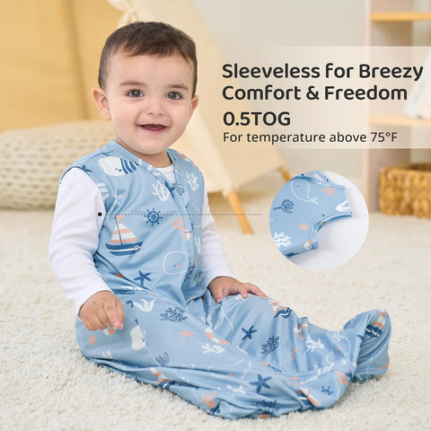 Baby Sleep Sack 0-6 Months 0.5 TOG, 2pk Baby Wearable Blankets