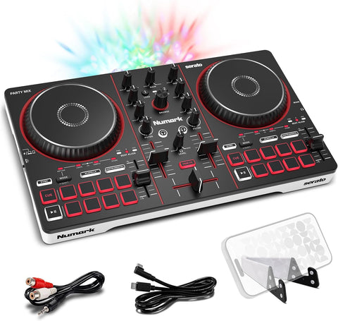 Numark Party Mix III Bluetooth DJ Controller with Built-in Lights