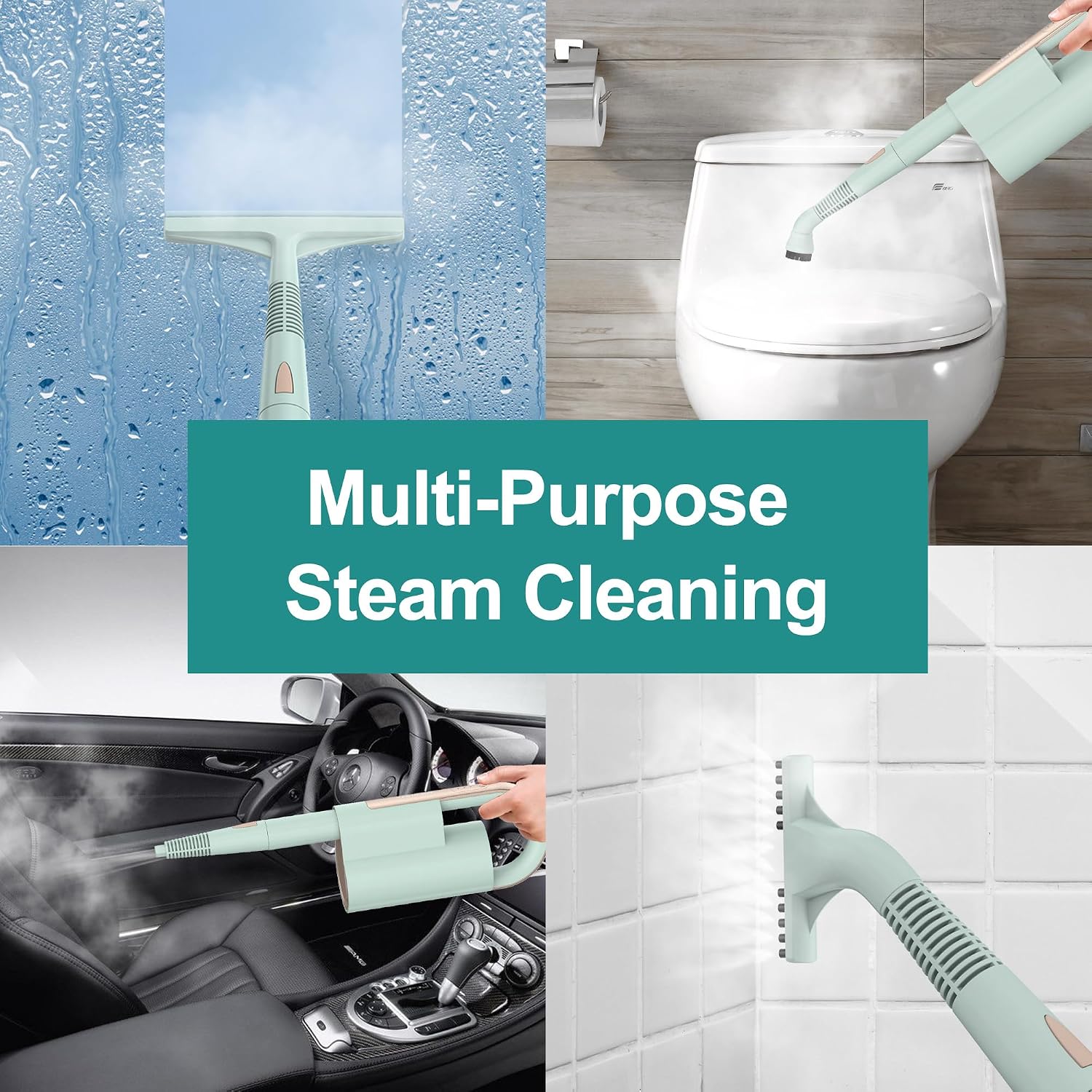 Newbealer Steam Mop & Detachable Handheld Cleaner, 1200W Floor Steamer