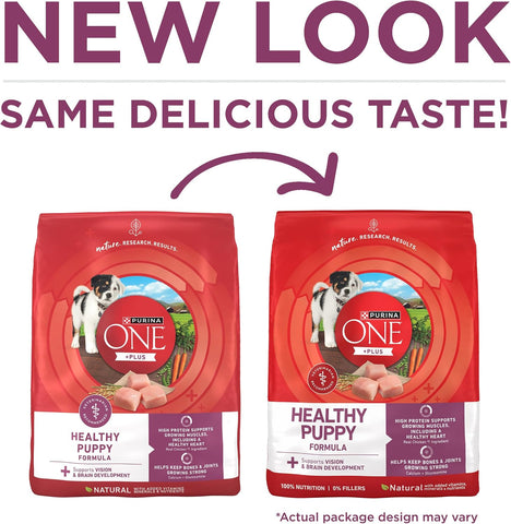 Purina ONE Plus Healthy Puppy Dry Food, Chicken, 8 lb Bag