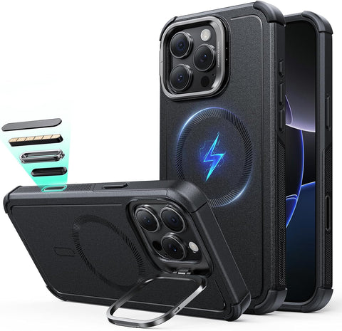 ESR for iPhone 16 Pro Case Flex Stand, for MagSafe, Rugged, Black