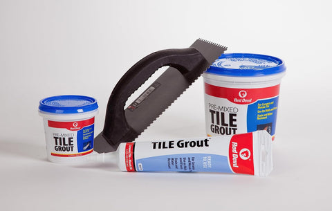 Red Devil 0428 Pre-Mixed Tile Grout - Professional Quality, Excellent Adhesion, Ideal for Wall & Floor Use - 1 Pint, White, Made in USA