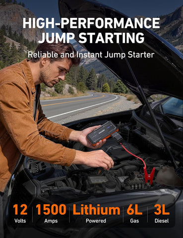 AstroAI S8 Car Battery Jump Starter 1500A - Portable 12V Lithium Jump Box
