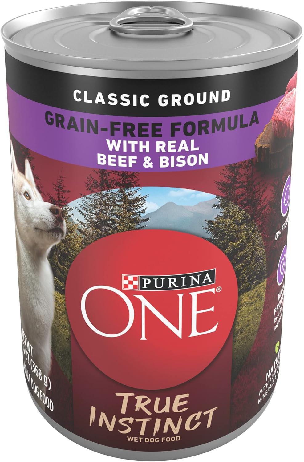 Purina ONE True Instinct Wet Dog Food, Beef & Bison, (12) 13 oz Pack