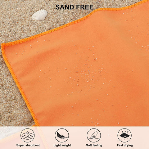 Rainleaf Microfiber Towel Quick Dry Camping & Travel & Gym Towel. Compact