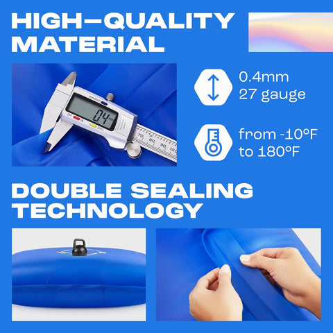 Yankee 4x8 ft Pool Pillow for Above Ground Pools, Pool Pillow for Closing Winter, Extra Durable 0.4 mm PVC (27 Gauge), Winter Pool Pillow.
