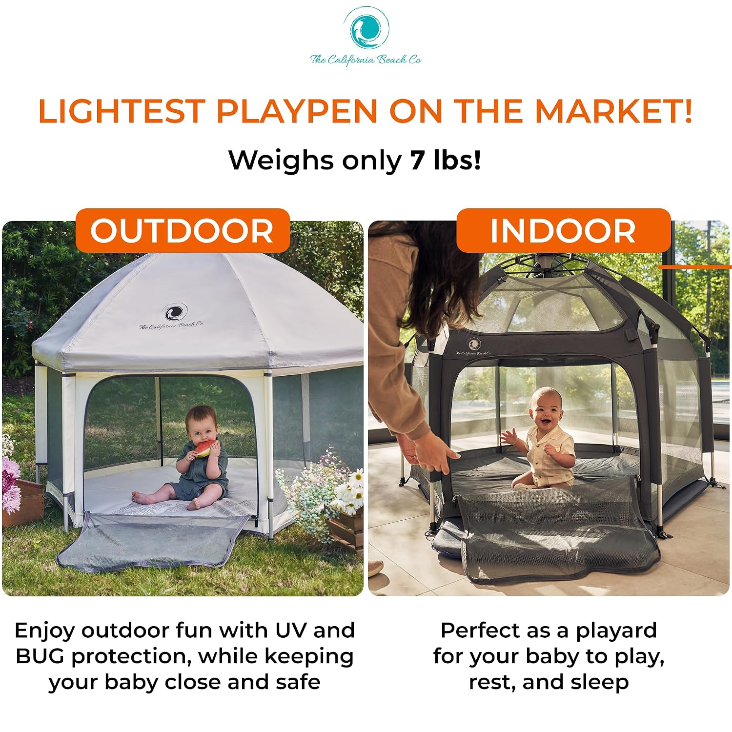 Pop ’N Go Playpen Portable with UV Shade Cover Indoor/Outdoor Cosmic Gray