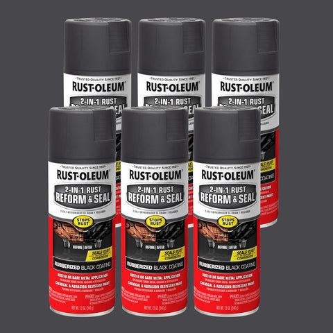 Rust-Oleum Stops Rust 2-in-1 Rust Reform & Seal Coating Spray, Black