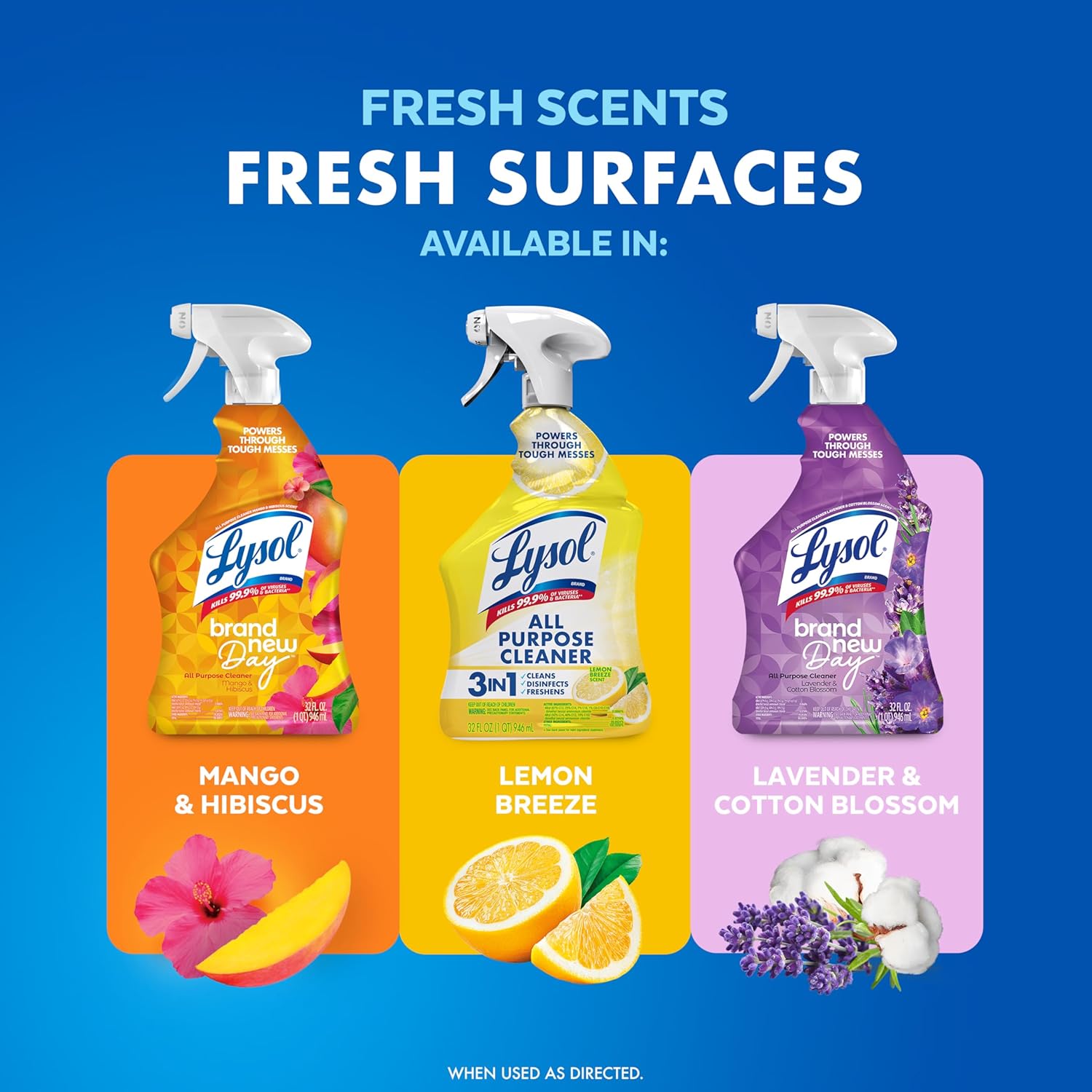 Lysol All Purpose Cleaner Spray, Disinfectant, Lemon, 32oz