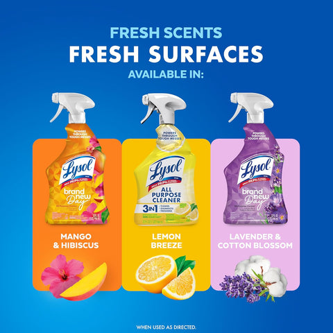 Lysol All Purpose Cleaner Spray, Disinfectant, Lemon, 32oz