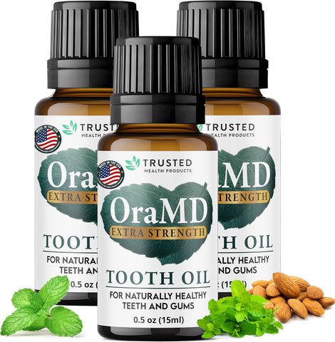 OraMD 4-in-1 Extra Strength Tooth Oil - Max Gum Disease Treatment (3 Pack)