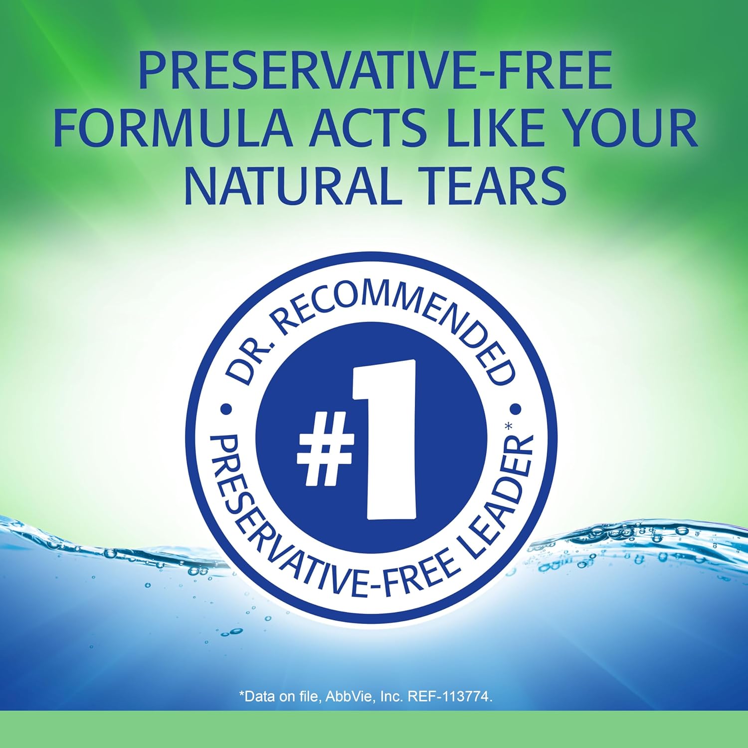 REFRESH PLUS Lubricant Eye Drops Preservative-Free Artificial Tears, 0.01 fl oz (0.4 mL), 70 Single-Use Containers