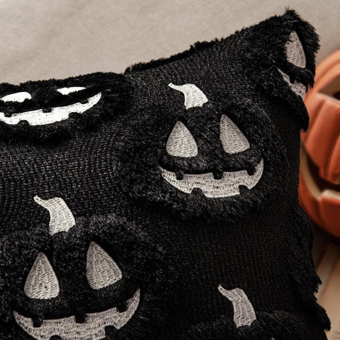 MIULEE Halloween Fall Thanksgiving Ghost Throw Pillow Covers 18x18 Black