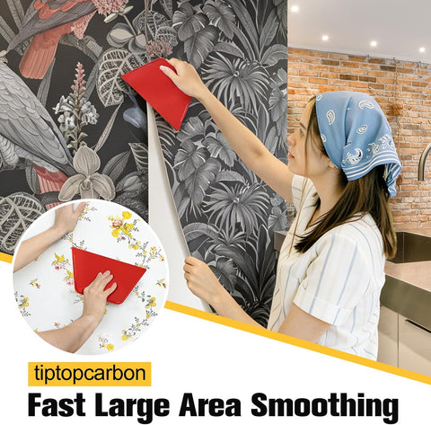 tiptopcarbon Wallpaper Kit Wallpaper Smoothing Tool Wallpaper Tools for Peel and Stick on Contact Paper Hanging Vinyl Backsplash Window Film