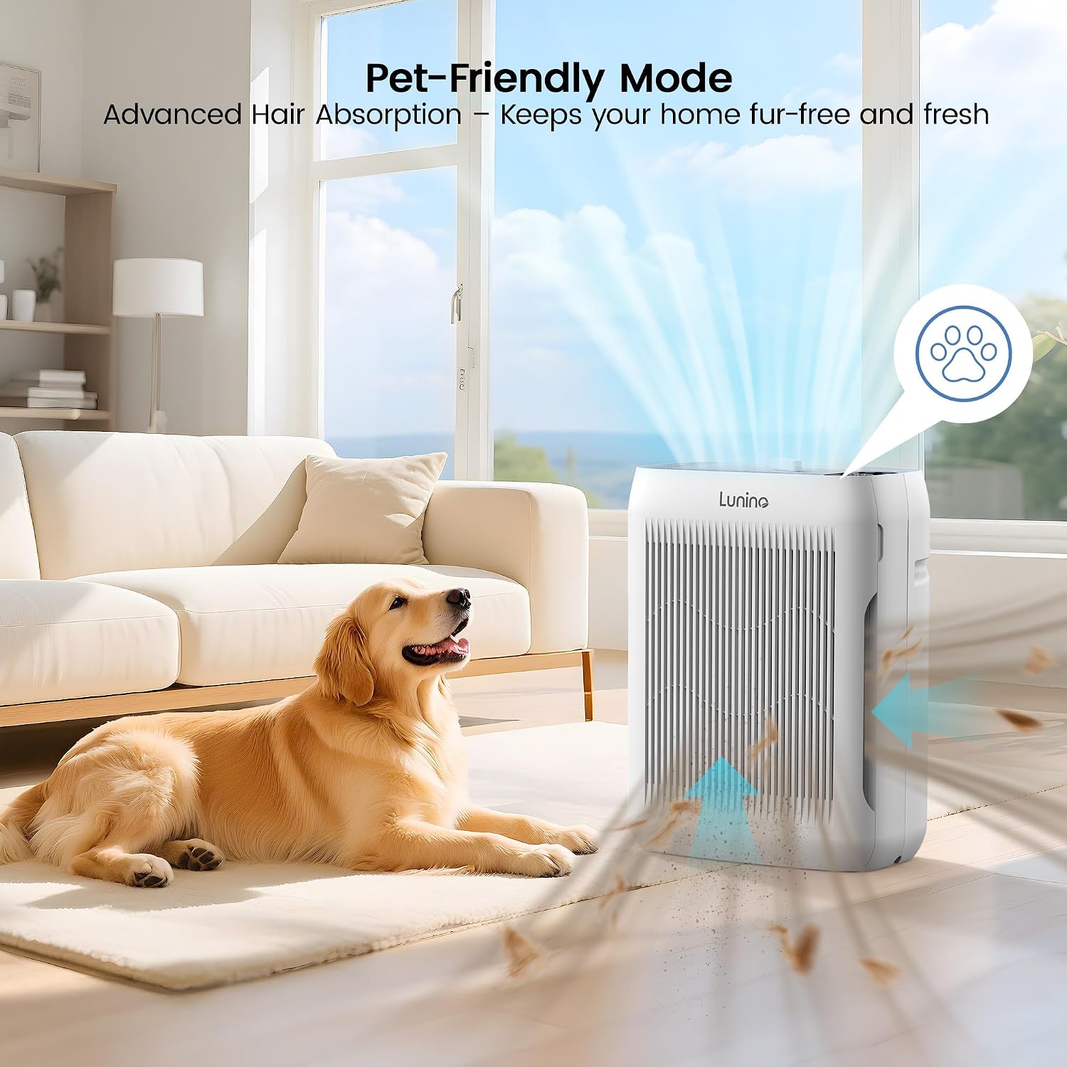 LUNINO Air Purifiers for Home Large Room, up to 3000 Sq Ft, H13 Hepa Filter