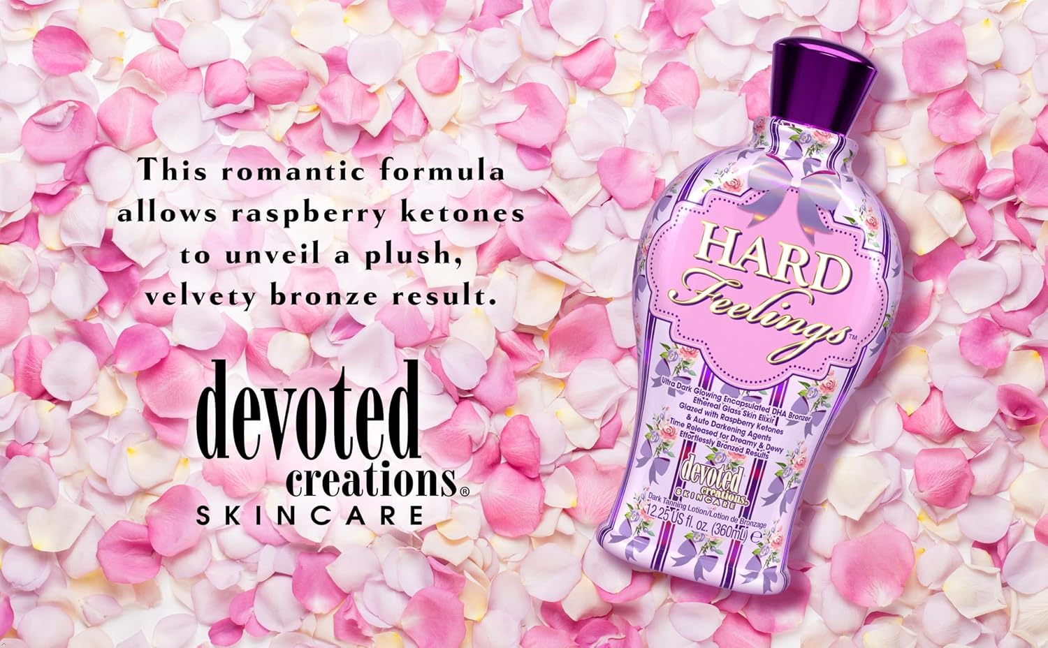 Devoted Creations Hard Feelings - Ultra Dark Glowing Encapsulated DHA Bronzer Dark Tanning Lotion