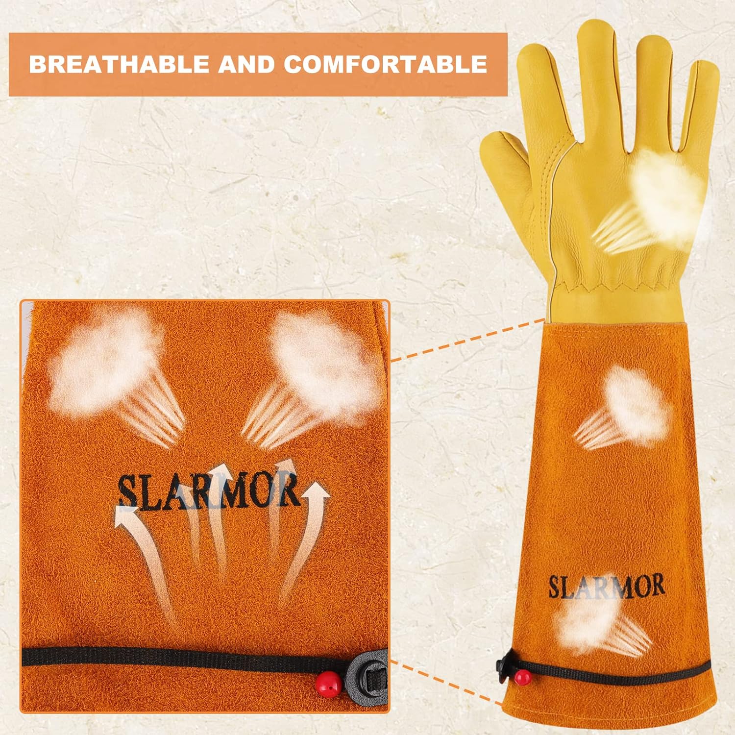 Gardening Gloves for Women Men, Long Thorn Proof Rose Pruning Glove