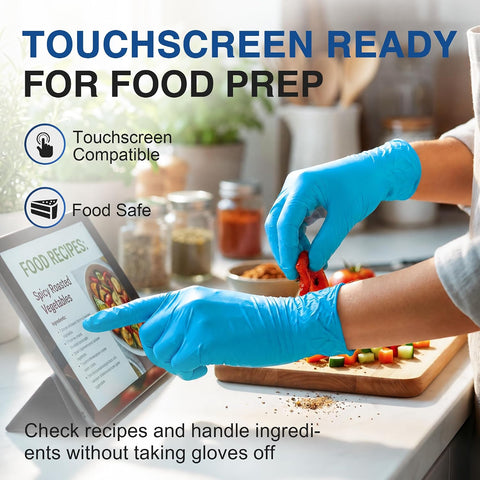 Schneider Black Nitrile Gloves, Gloves Disposable Latex Free, Powder Free