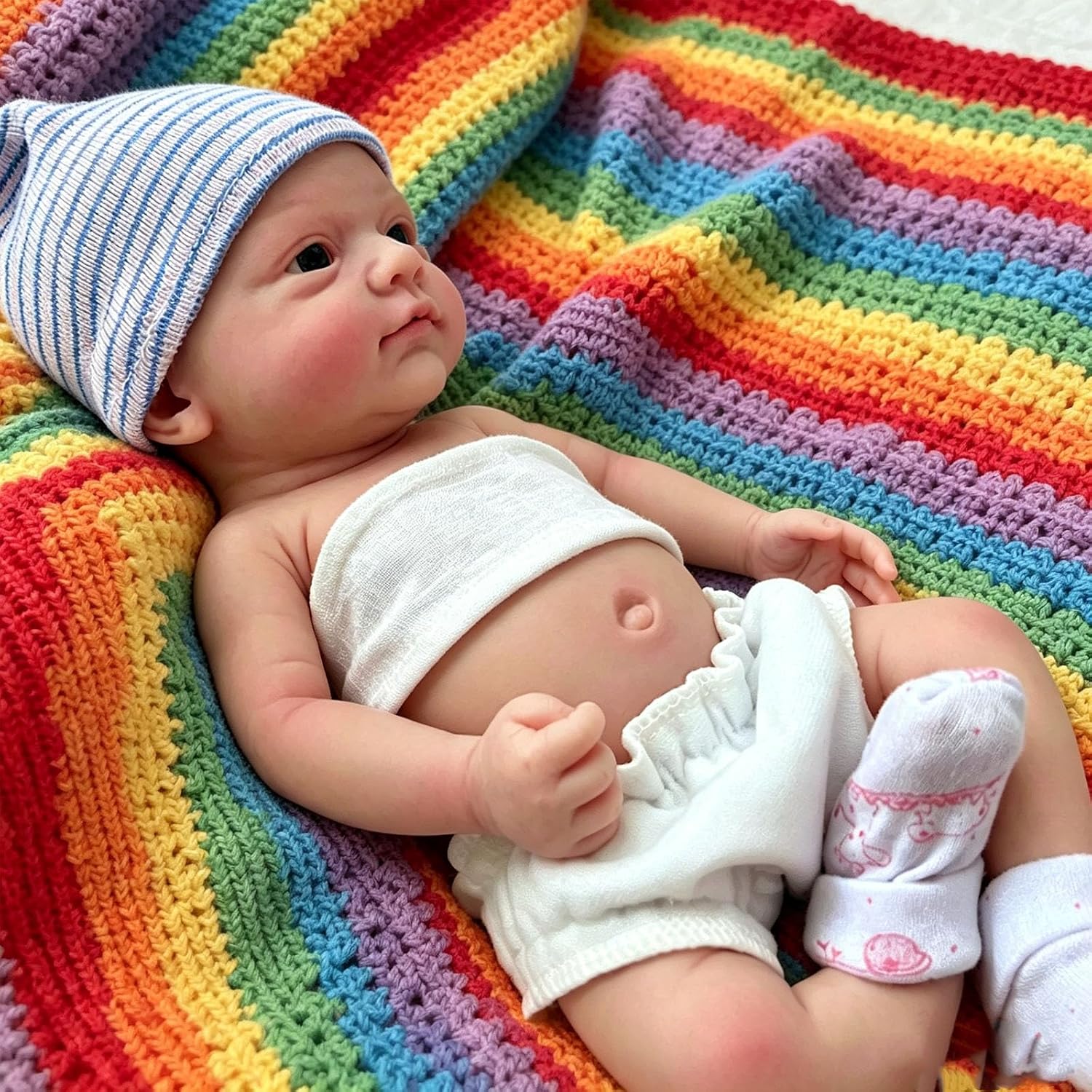 Mire & Mire Reborn Baby Dolls 12" Girl Micro Preemie Full Body Silicone Baby Doll Realistic-Newborn that Look Open Eyes Baby Dolls