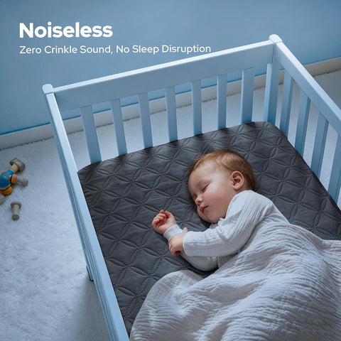 BEDLORE Crib Mattress Protector Waterproof 2 Pack for Standard Toddler Bed