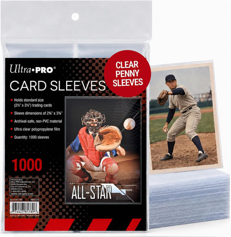 Ultra Pro Penny Sleeves – Holds Standard Size 2.5" x 3.5" – 1000 Pack