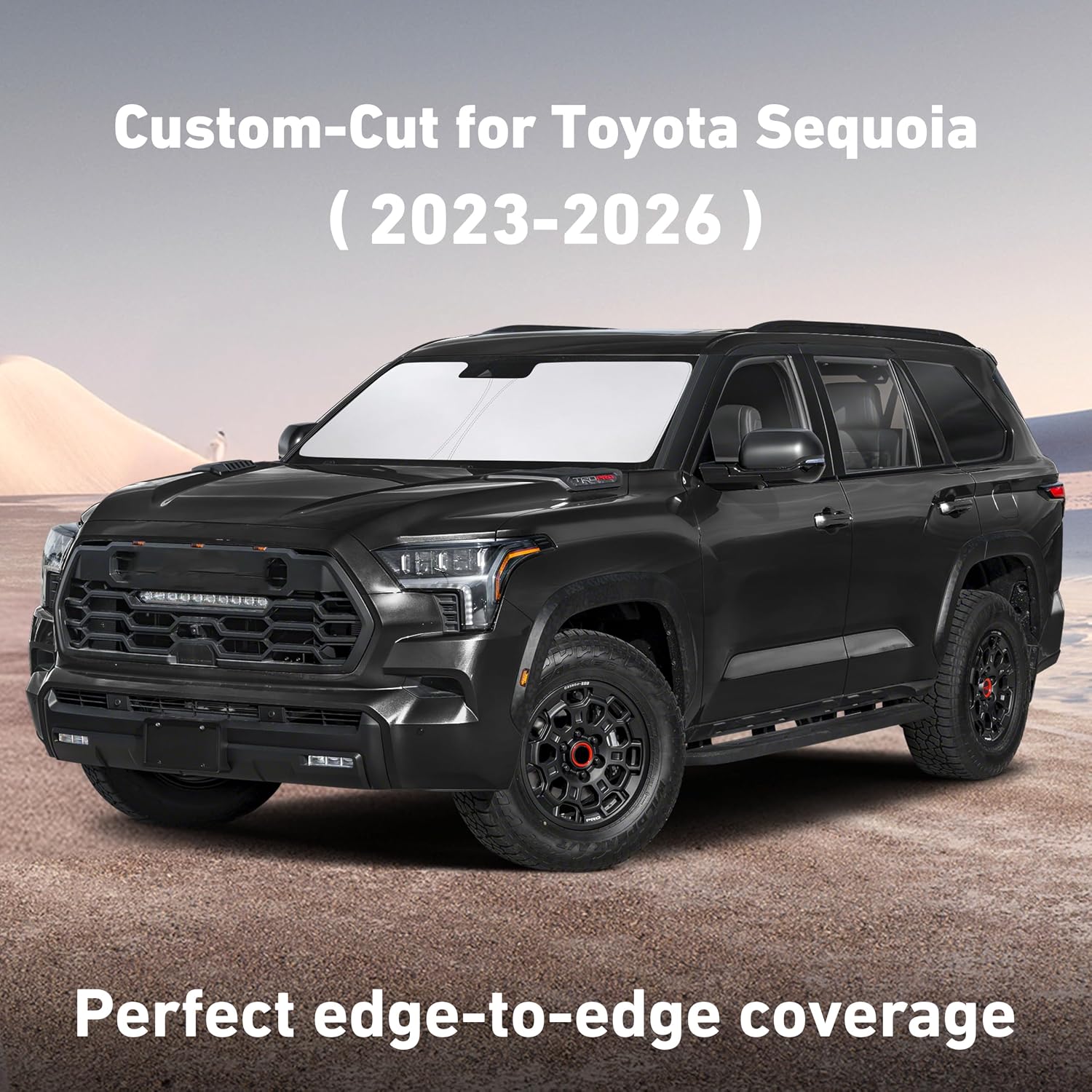 EcoNour Windshield Sunshade Compatible for Toyota Sequoia 2023-2025 2026