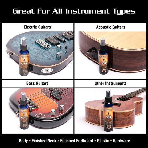 MusicNomad Guitar ONE All-in-1 Cleaner, Polish & Wax, 4 oz, (MN103)