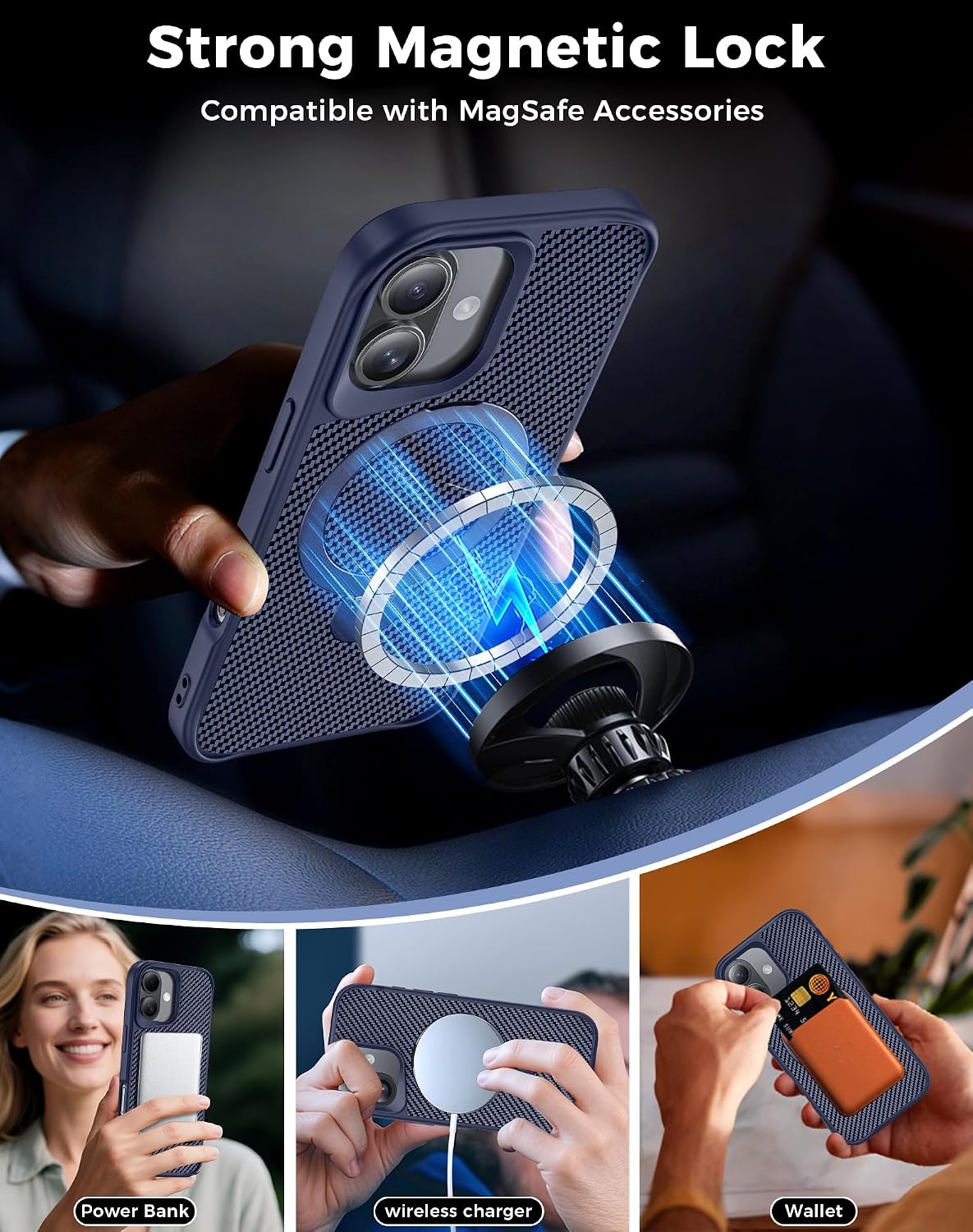 Designed for iPhone 17 Case with Stand, Cosmic Orange