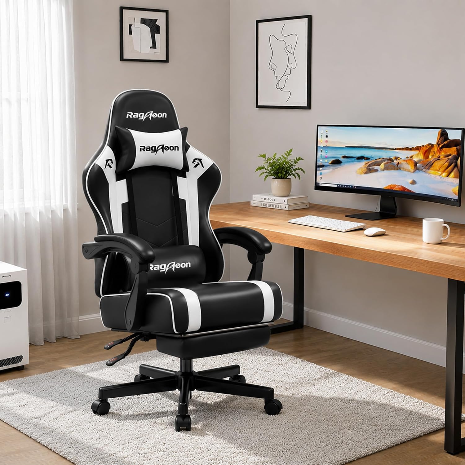 Gaming Chair for Adults Gamer Game Ergonomic PC Chair, 7-Point Support