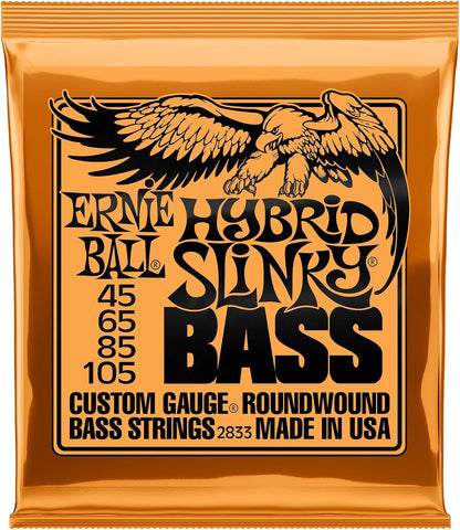 Ernie Ball Beefy Slinky Nickel Wound Bass Guitar Strings, 63-130 Gauge (P02840)