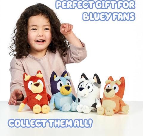Bingo & Bluey Plush Toys 2-Pack, Soft Deluxe Fabric, Embroidered